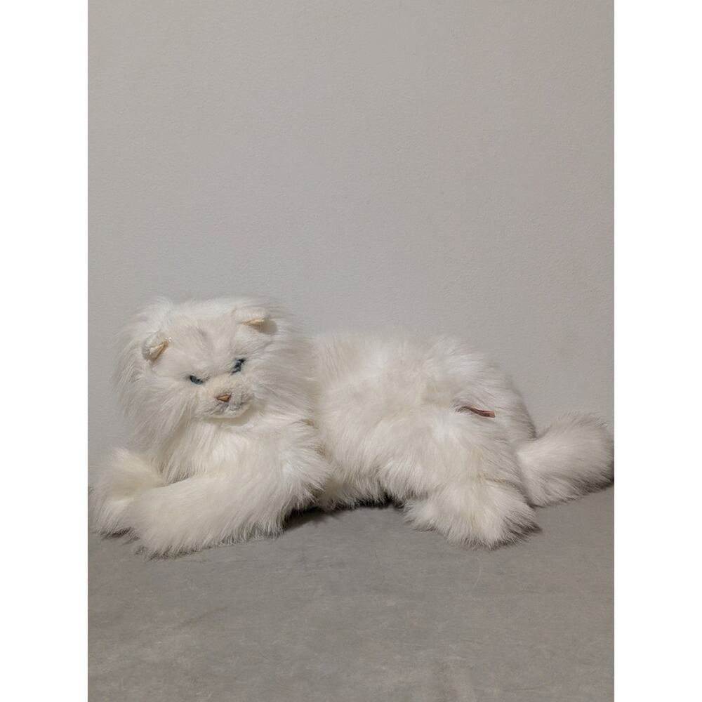 Vintage Russ Berrie Fancy Feast White Persian Cat Plush Stuffed Animal 17"